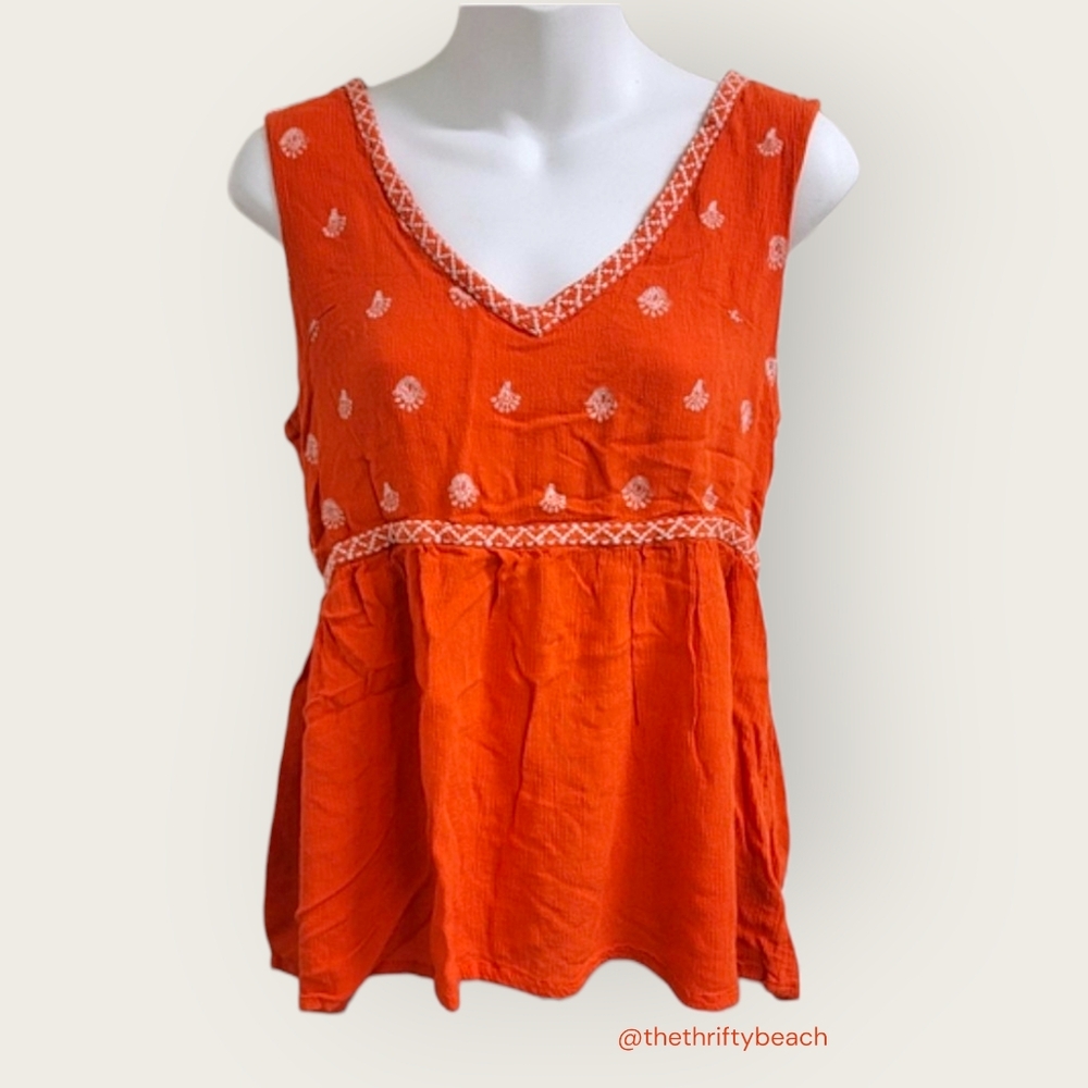 Sanctuary Women's Vibrant Orange Sleeveless Top